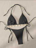 Special Fabric Split Swimsuit Swimwear Women'S Outer Single Sexy